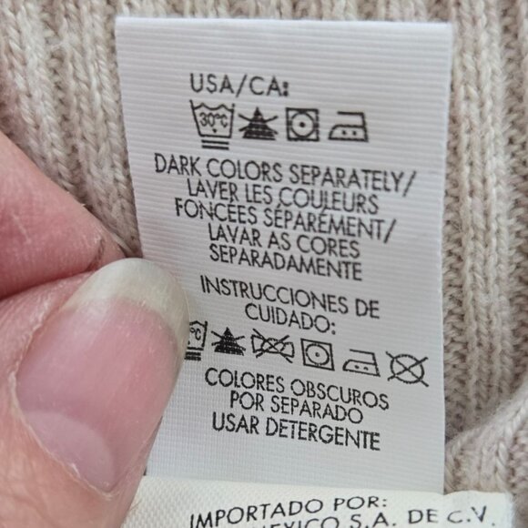 Calvin Klein Jeans Womens Open Front Beige Cardigan Small Lightweight Knit - Picture 9 of 9